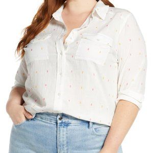 1XL cotton button down